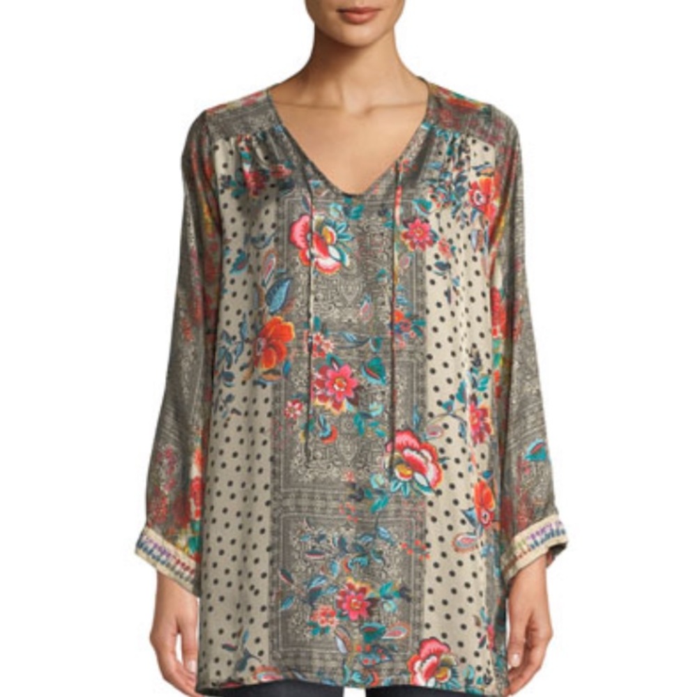 Johnny Was Silk Jolie floral tunic